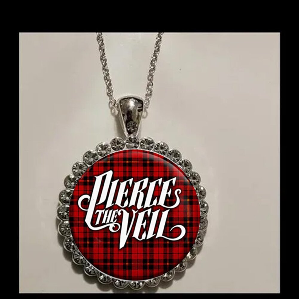 Pierce The Veil 925 Silver necklace Rhinestones gift box